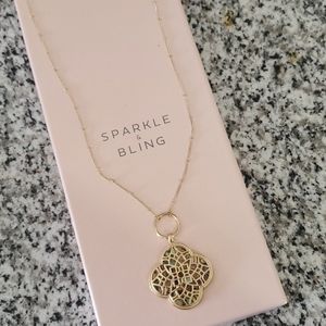 Flower Lace Pendant Necklace